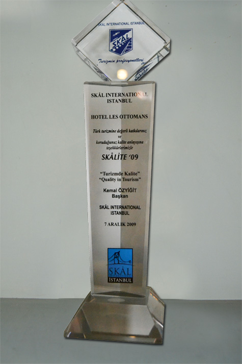 2009 - SKAL INTERNATIONAL ISTANBUL - SKALITE AWARD- BEST BOUTIQUE HOTEL