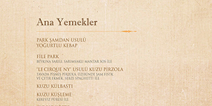 Park Samdan The Bar Winter Menu Ana Yemekler